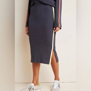 Anthropologie Sporty Rin Knit Midi Skirt SZ Small
